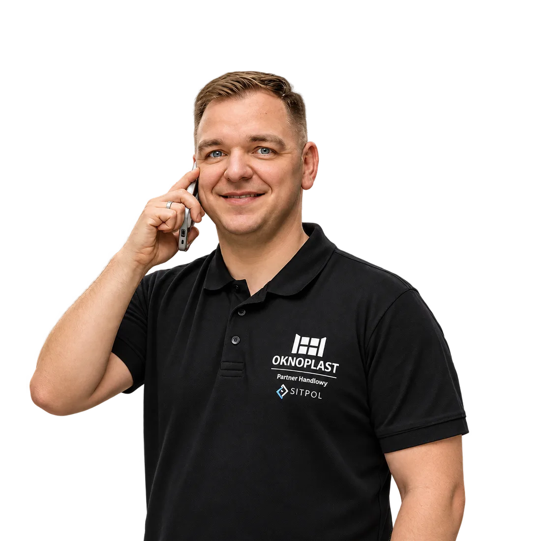 Paweł Sitkowski, doradca Sitpol, w koszulce Oknoplast Partner Handlowy